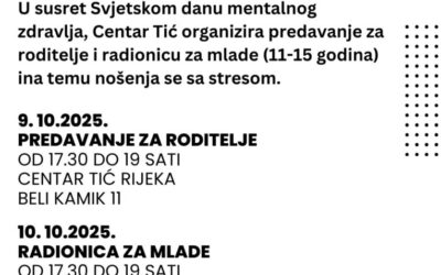Pobijedi stres – radionice za djecu i roditelje povodom Svjetskog dana mentalnog zdravlja
